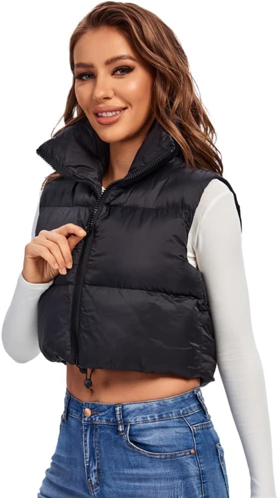 Cropped Puffer Weste