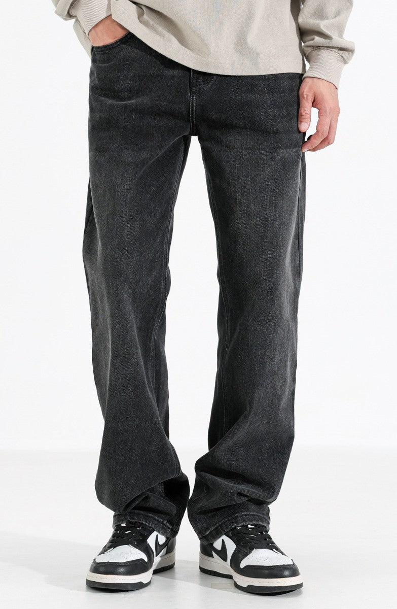 Straight Jeans Schwarz