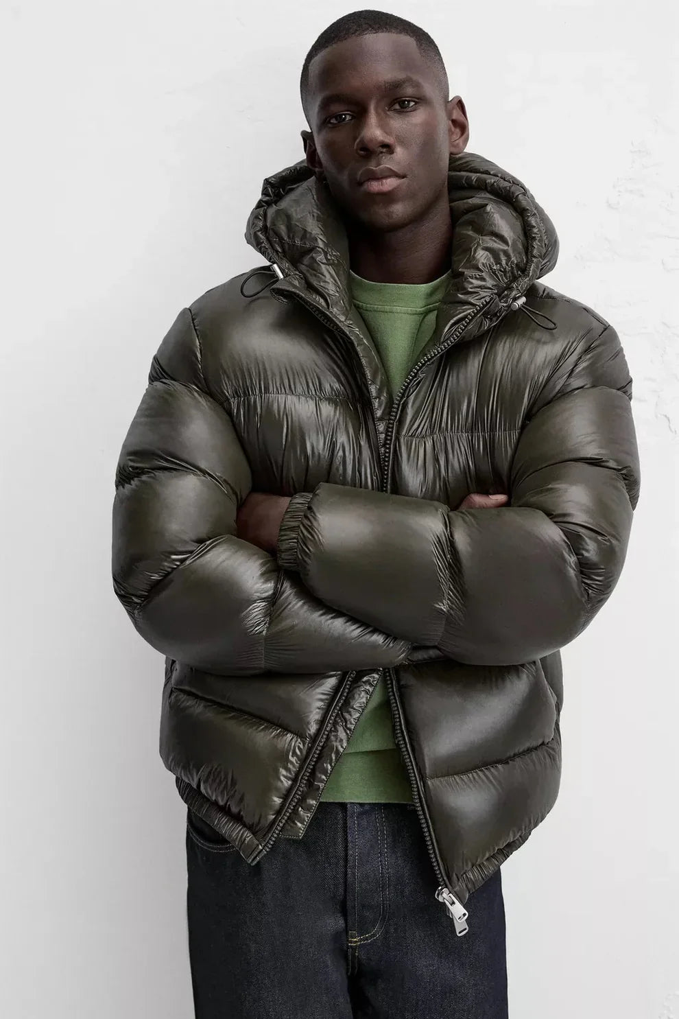 Shiny Puffer Jacke