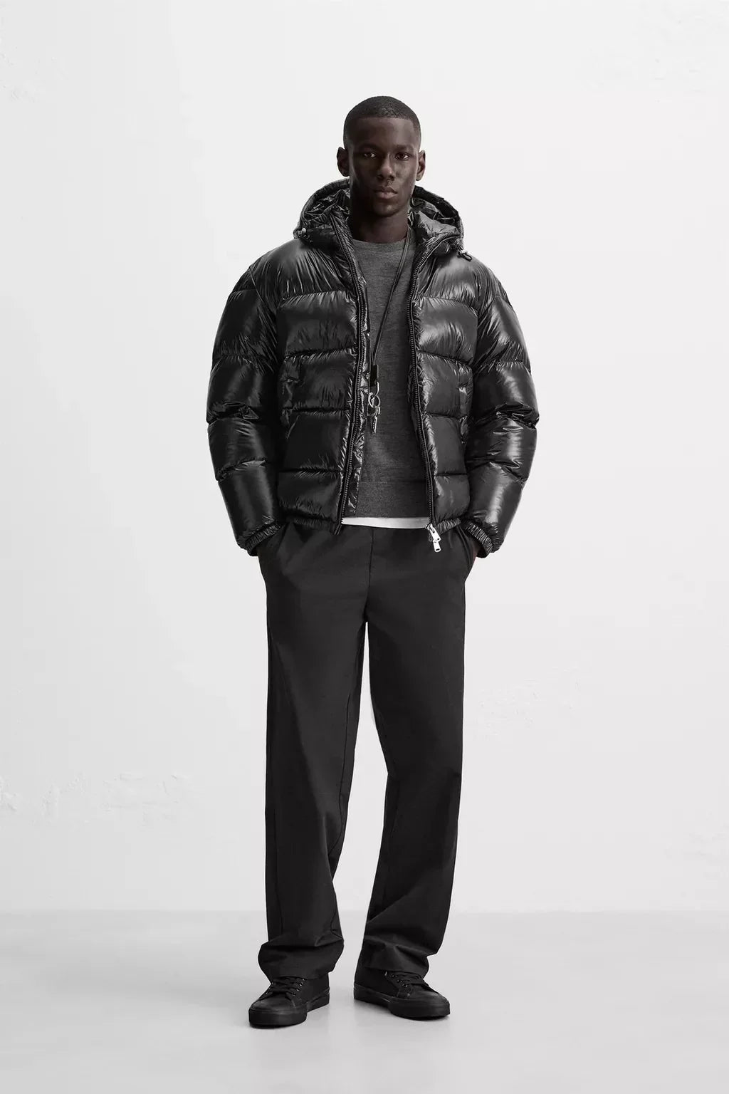 Shiny Puffer Jacke