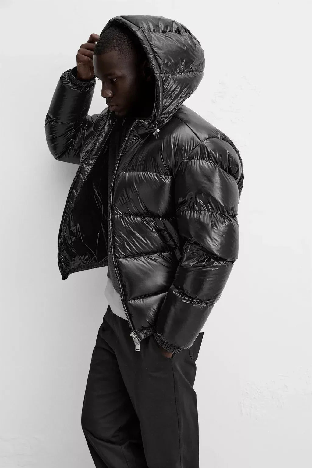 Shiny Puffer Jacke