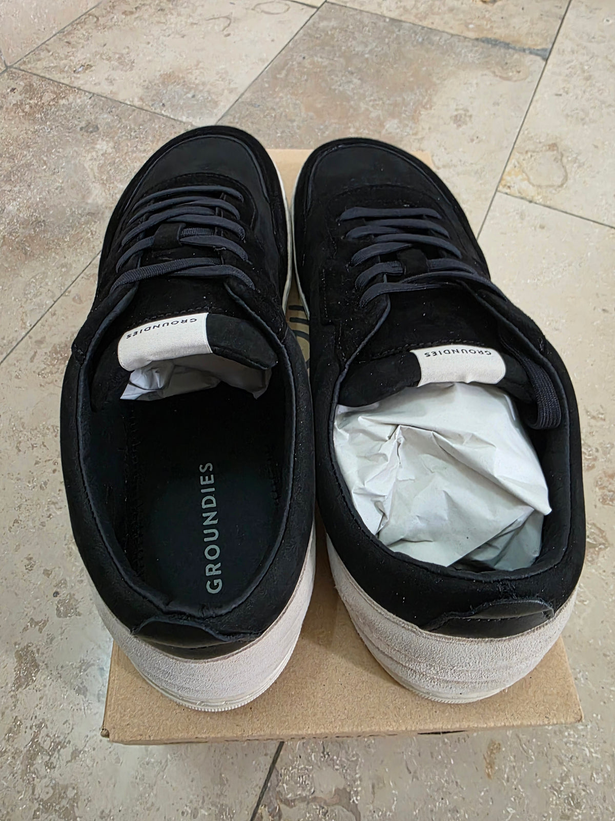 GROUNDIES Zurich – Herren Barfuß-Sneaker aus Echtleder (Schwarz)