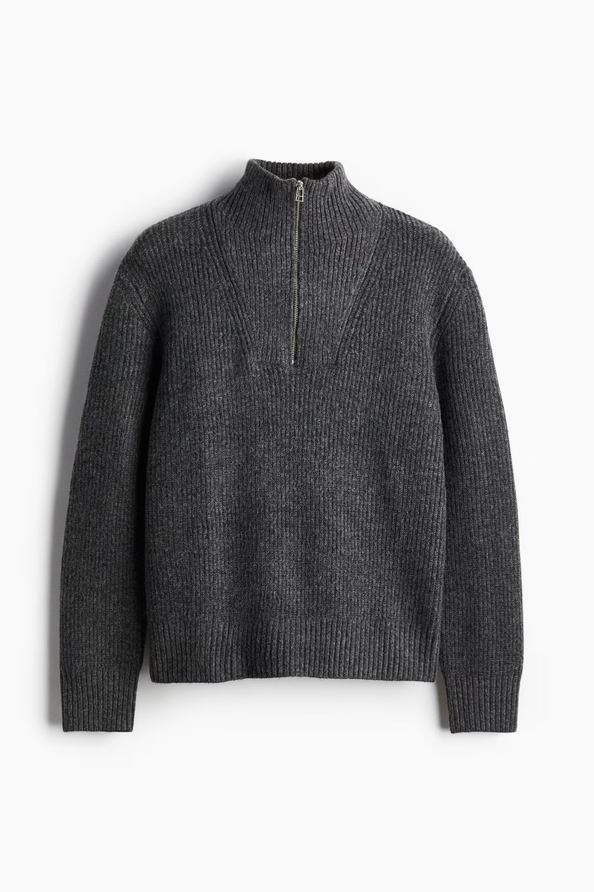 Strickpullover mit Reißverschluss