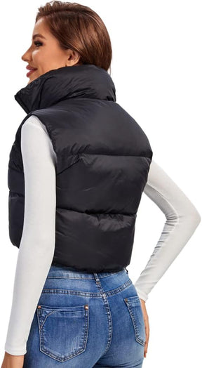 Cropped Puffer Weste