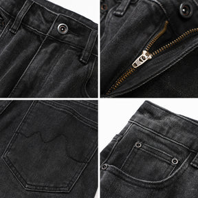 Straight Jeans Schwarz