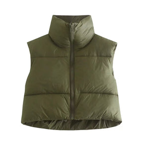 Cropped Puffer Weste