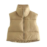 Cropped Puffer Weste