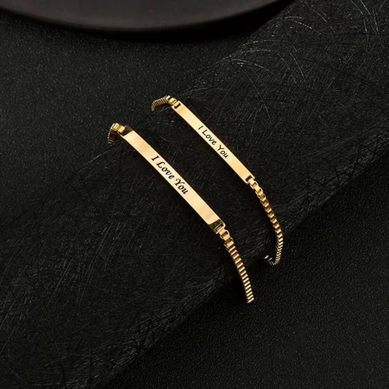 Couple Armbänder mit Gravur